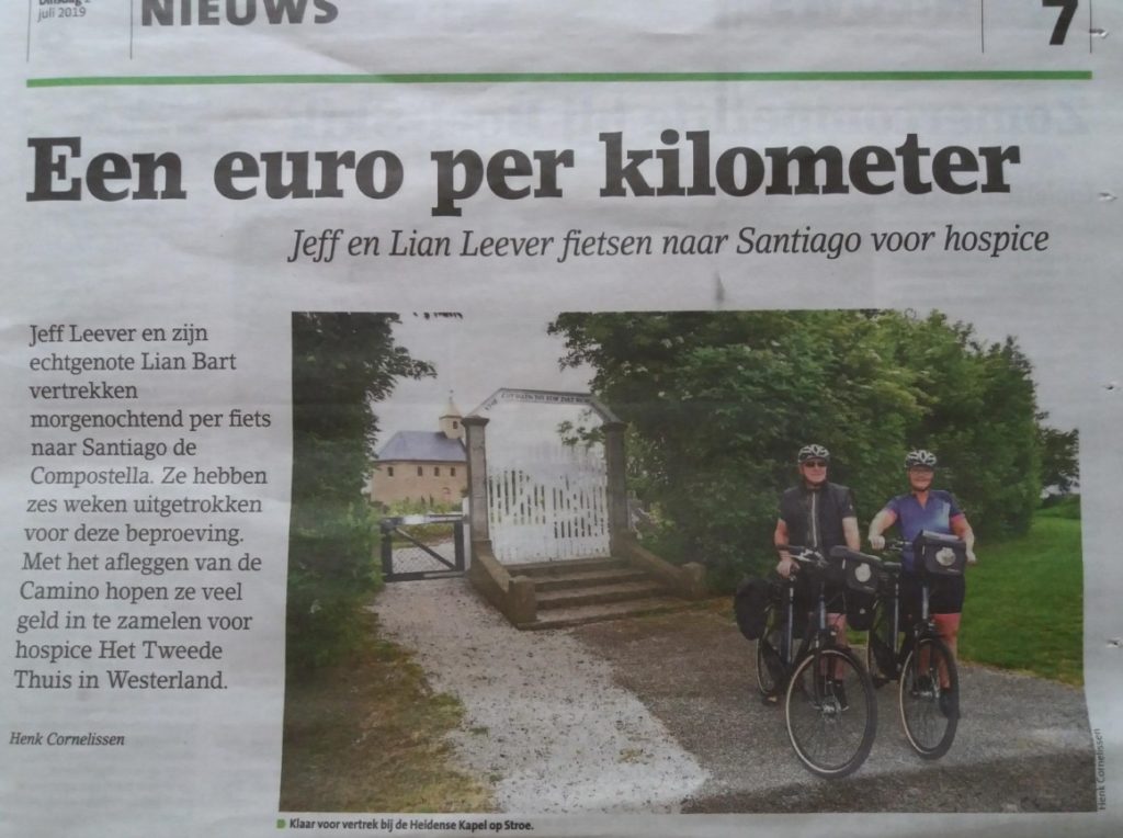 Jeff Leever en Lian Bart fietsen voor hospice Het Tweede Thuis