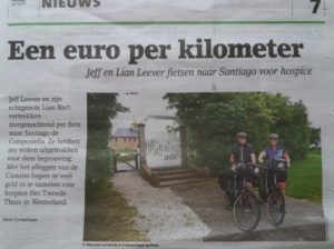 Jeff Leever en Lian Bart fietsen voor hospice Het Tweede Thuis